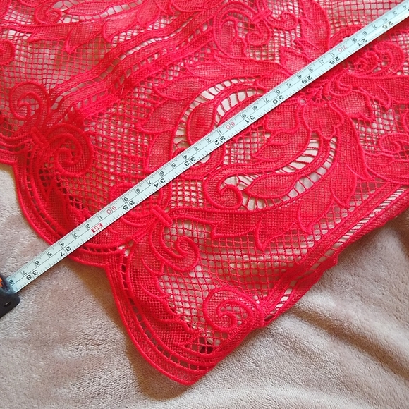 Reiss Zola Lace Overlay Scallop Edge Deep V Back Shift Dress - Picture 5 of 10